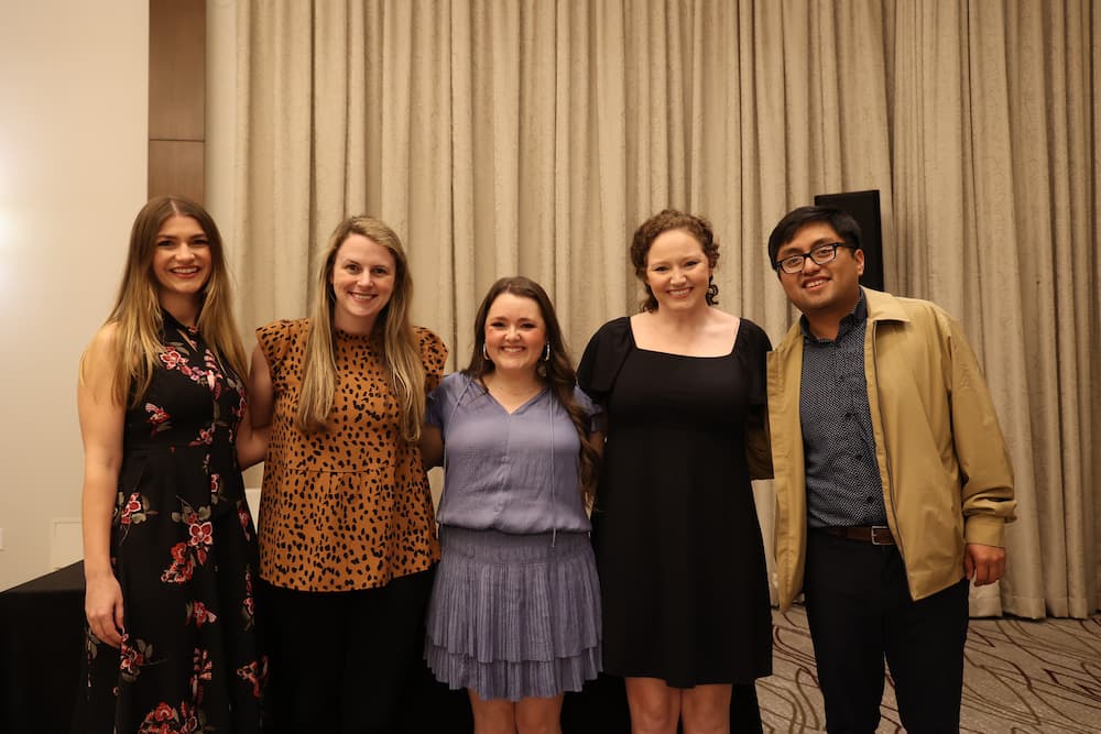 Scholarship Recipients Pictured from Left to Right: Katelyn Powell, Mary Helen Haygood, Addie Hitt, Meagan E. Cantrelle, Donaldo Martinez Vicente | Not pictured: Benjamin Nelson 